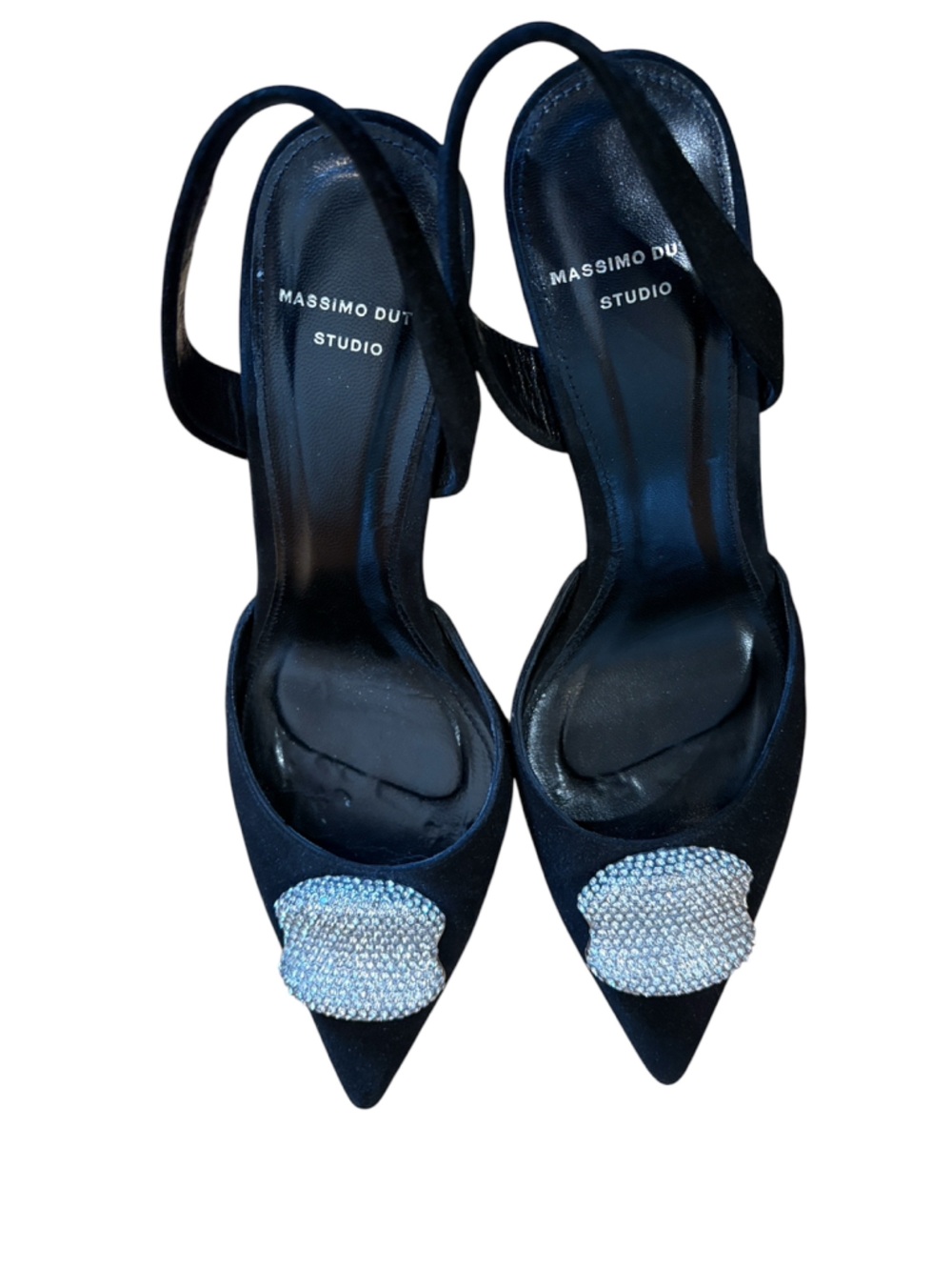 Massimo Dutti Studio suede heels shoes with bling 37 - Picture 16 of 16